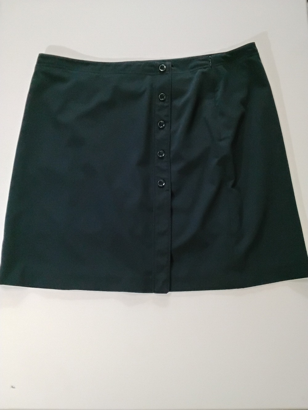 EP Pro Golf Skort Womens 18 Black Pleated Button Accent Tennisprep Performance